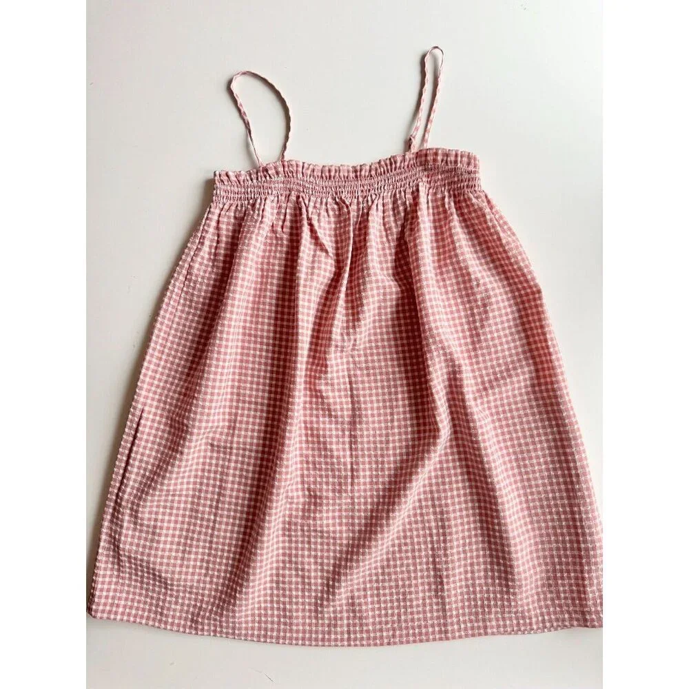 BB DAKOTA Lust For Life Pink Rose Blush Gingham Seersucker Shift Dress, Size M - Picture 8 of 13